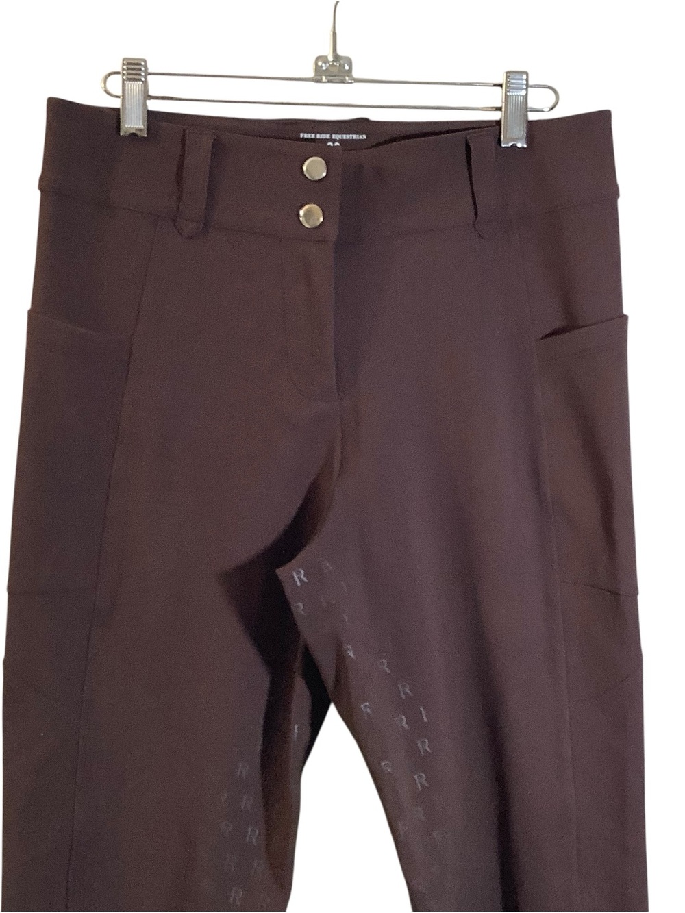 Free Ride Equestrian Brown Performance Riding Thight Pants - Picture 2 of 8